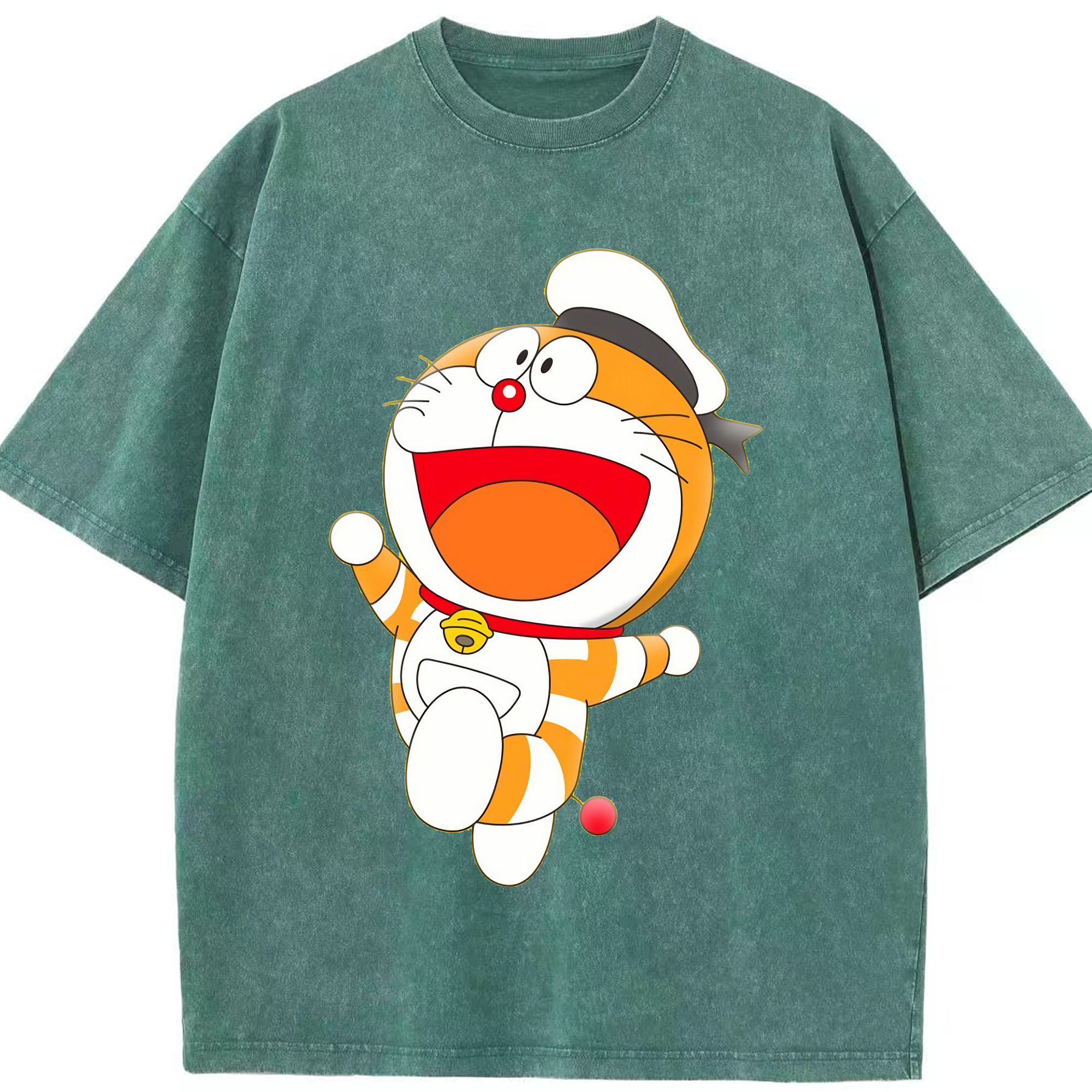 （画像用） ドラえもん Doraemon 綿100% ヴィンテージ風 半袖Tシャツ（フロントプリント）